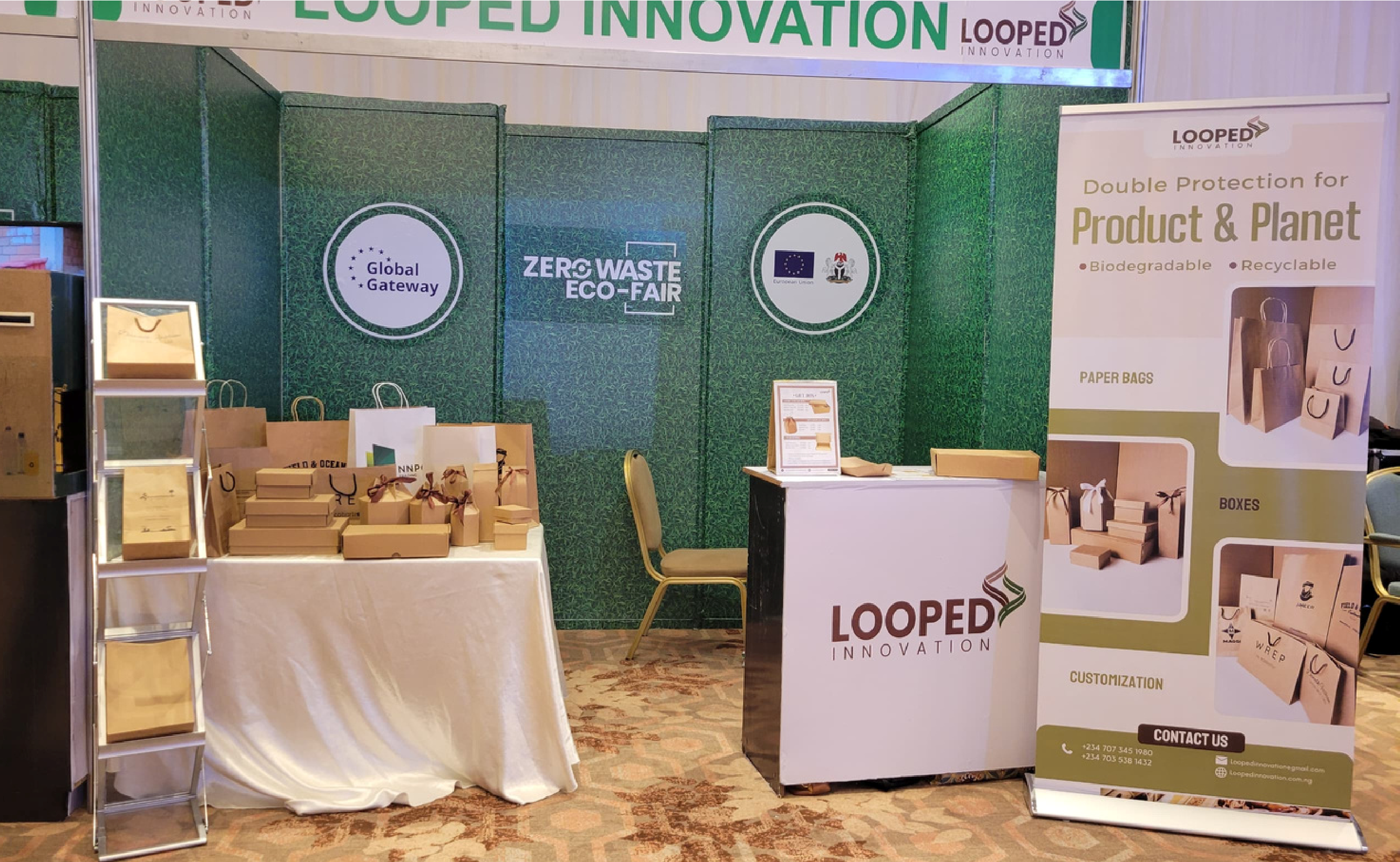 Looped Innovation exhibition stand at the Zero Waste Eco-Fair